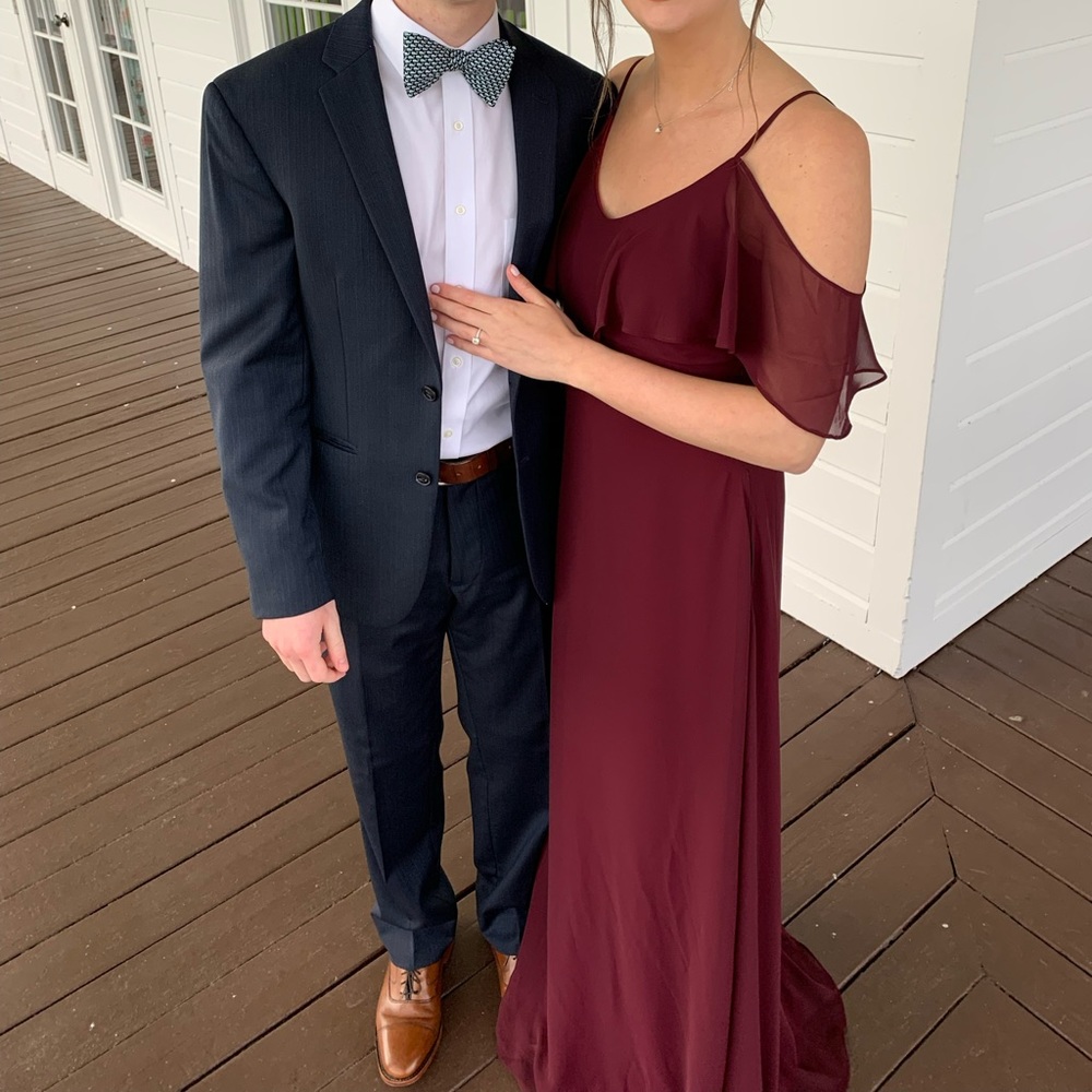 Burgundy bridesmaids dress